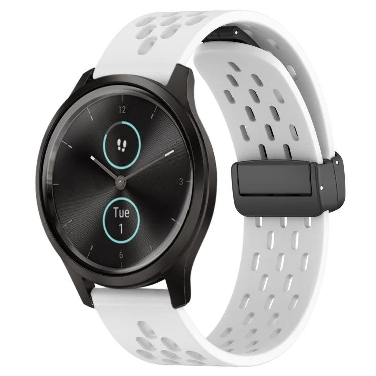 20mm Folding Magnetic Clasp Silicone Watch Band