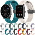 20mm Folding Magnetic Clasp Silicone Watch Band - Image 2