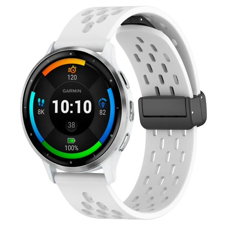 22mm Folding Magnetic Clasp Silicone Watch Band
