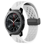 22mm Folding Magnetic Clasp Silicone Watch Band