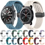 22mm Folding Magnetic Clasp Silicone Watch Band - Image 2