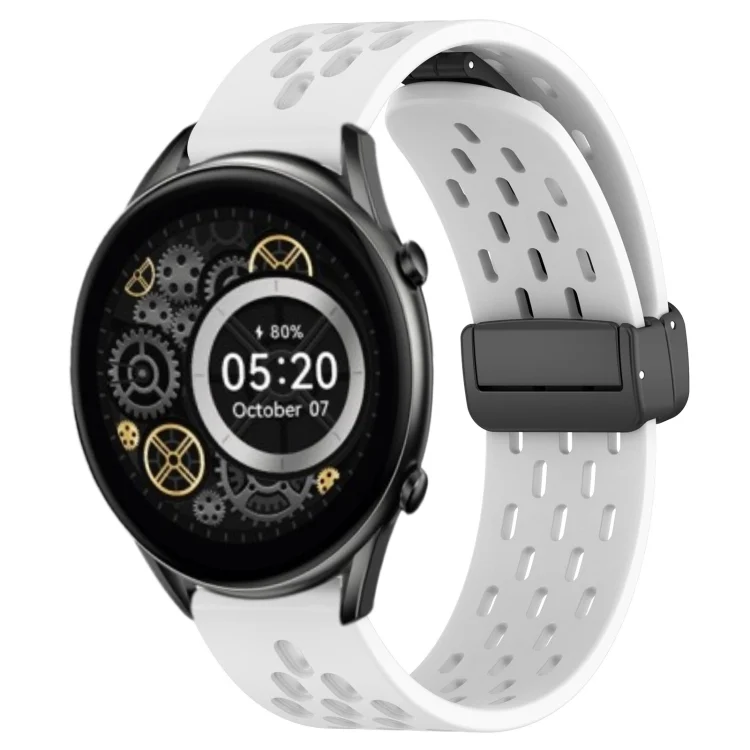 22mm Folding Magnetic Clasp Silicone Watch Band