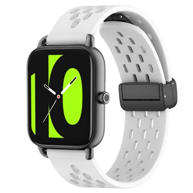 22mm Folding Magnetic Clasp Silicone Watch Band