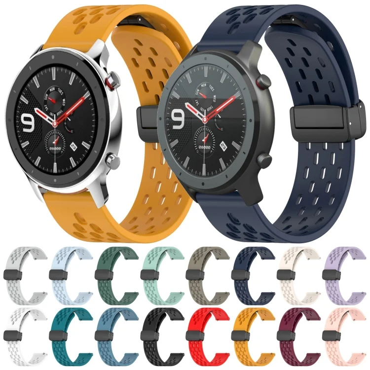 SYA0023405_B1.webp 22mm Folding Magnetic Clasp Silicone Watch Band - Image 2