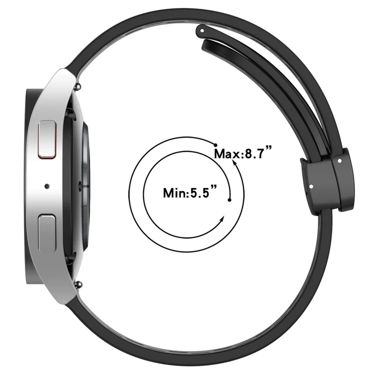 SYA0023405_B4.webp 22mm Folding Magnetic Clasp Silicone Watch Band - Image 5