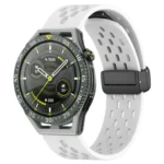 22mm Folding Magnetic Clasp Silicone Watch Band