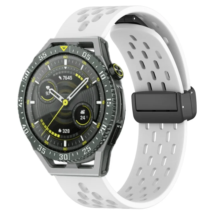 22mm Folding Magnetic Clasp Silicone Watch Band
