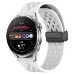 22mm Folding Magnetic Clasp Silicone Watch Band
