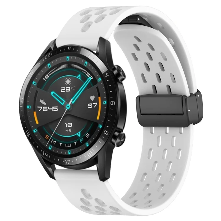 22mm Folding Magnetic Clasp Silicone Watch Band
