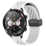 22mm Folding Magnetic Clasp Silicone Watch Band