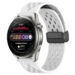 22mm Folding Magnetic Clasp Silicone Watch Band