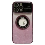 Large Window MagSafe Gradient Glitter Electroplating TPU Phone Case, For iPhone 15 Pro Max, For iPhone 15 Pro