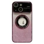 Large Window MagSafe Gradient Glitter Electroplating TPU Phone Case, For iPhone 15 Plus, For iPhone 15