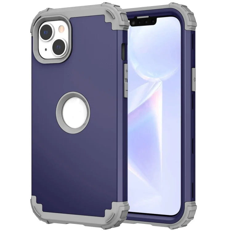 3 in 1 Silicone Hybrid PC Shockproof Phone Case, For iPhone 15 Pro Max, For iPhone 15 Pro, For iPhone 15 Plus, For iPhone 15