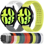 20mm Holes Breathable 3D Dots Silicone Watch Band - Image 2