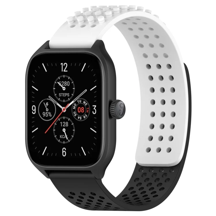 20mm Holes Breathable 3D Dots Silicone Watch Band