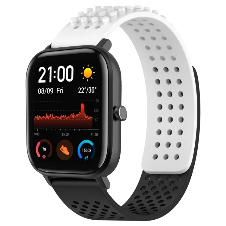 20mm Holes Breathable 3D Dots Silicone Watch Band