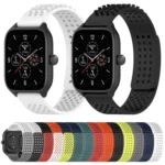 20mm Holes Breathable 3D Dots Silicone Watch Band - Image 2
