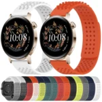 20mm Holes Breathable 3D Dots Silicone Watch Band - Image 2