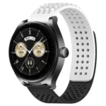 22mm Holes Breathable 3D Dots Silicone Watch Band