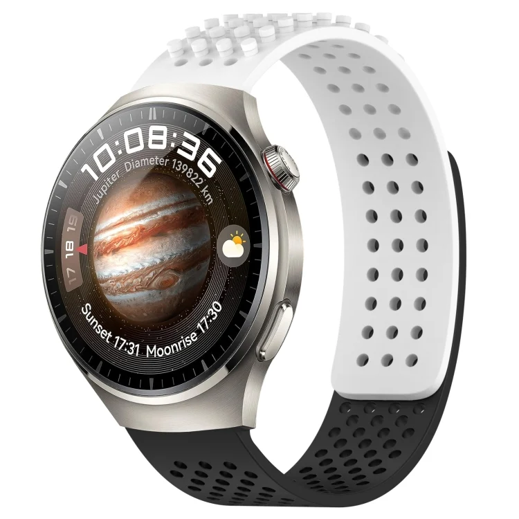 22mm Holes Breathable 3D Dots Silicone Watch Band