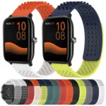 22mm Holes Breathable 3D Dots Silicone Watch Band - Image 2