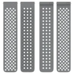 22mm Holes Breathable 3D Dots Silicone Watch Band - Image 5