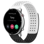 22mm Holes Breathable 3D Dots Silicone Watch Band