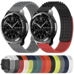 22mm Holes Breathable 3D Dots Silicone Watch Band - Image 2