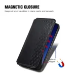 Cubic Grid Pressed Magnetic Leather Phone Case, For iPhone 15 - Image 6