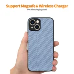 ENKAY Fiber Leather Skin PC Phone Case with High Aluminum-silicon Glass Film, For iPhone 14 Plus, For iPhone 14, For iPhone 14 Pro, For iPhone 14 Pro Max - Image 3