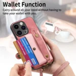 Retro Cross Wristband Wallet Leather Back Phone Case, For iPhone 14 Pro, For iPhone 14 Pro Max - Image 5
