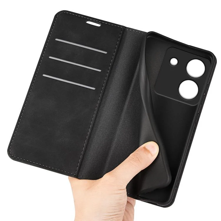 SYA002359927A_5.webp Retro-skin Magnetic Suction Leather Phone Case, For Xiaomi Poco M7 Pro 5G, For Xiaomi Redmi Note 14 Pro 4G, For Redmi Note 14 4G 163.25mm, For Xiaomi 15 Pro - Image 7