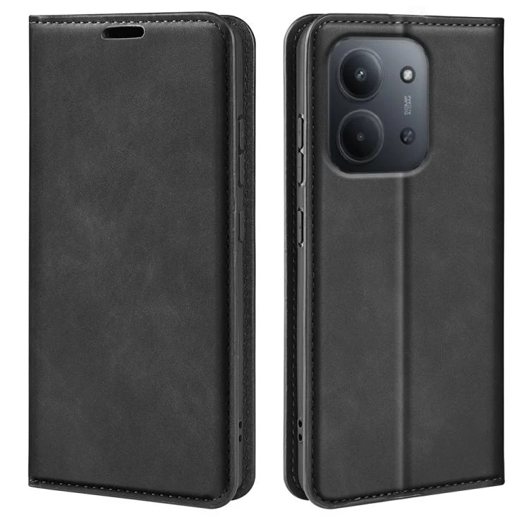 Retro-skin Magnetic Suction Leather Phone Case, For Redmi 15C 4G EU / 15C 5G 173.1mm, For Redmi A5 4G 173.3mm, For Redmi Note 14S 4G, For Redmi K80 Pro / Poco F7 Ultra
