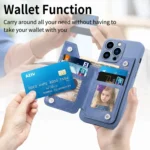 Zipper Wallet Leather Back Shockproof Phone Case, For iPhone 15 Pro Max, For iPhone 15 Pro, For iPhone 15 Plus, For iPhone 15 - Image 4