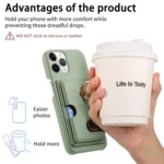Litchi Leather Oil Edge Ring Card Back Phone Case, For iPhone 11 Pro Max, For iPhone 11 - Image 7