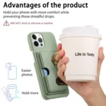 Litchi Leather Oil Edge Ring Card Back Phone Case, For iPhone 12 Pro, For iPhone 12 mini - Image 7
