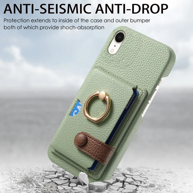 SYA002368017A_1.webp Litchi Leather Oil Edge Ring Card Back Phone Case, For iPhone XR - Image 3