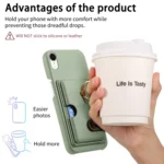 Litchi Leather Oil Edge Ring Card Back Phone Case, For iPhone XR - Image 7