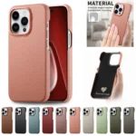 Litchi Oil Edge Leather Back Phone Case, For iPhone 15 Plus, For iPhone 15 - Image 2