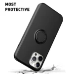 Ring Kickstand Silicone Phone Case, For iPhone 15 - Image 3