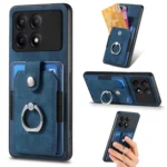 Retro Skin-feel Ring Card Wallet Phone Case, For Xiaomi Redmi K70E, For Xiaomi Poco X6 Pro, For Xiaomi 14 Pro