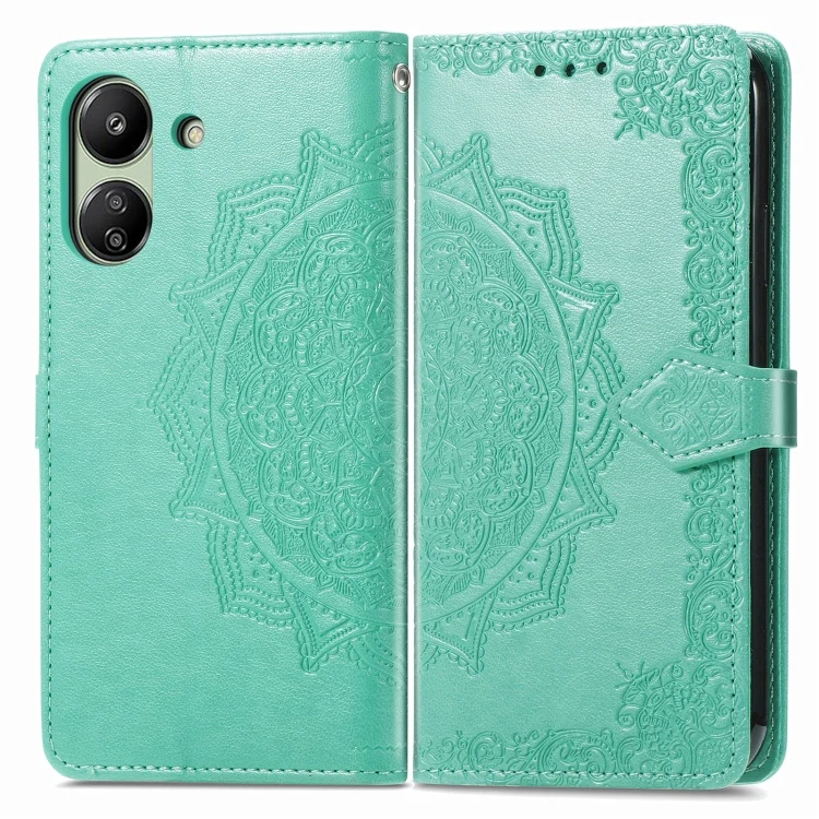 SYA002382404A_1.webp Mandala Flower Embossed Leather Phone Case, For Xiaomi Redmi 13C, For Xiaomi Redmi Note 13 Pro+, For Xiaomi Redmi 12 5G - Image 3