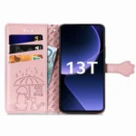 Cat and Dog Embossed Leather Phone Case, For Xiaomi 13T / 13T Pro - Image 4