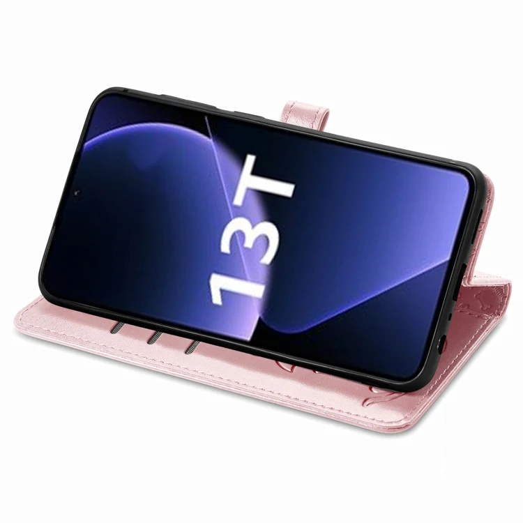 SYA002383301A_3.webp Cat and Dog Embossed Leather Phone Case, For Xiaomi 13T / 13T Pro - Image 5