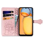 Cat and Dog Embossed Leather Phone Case, For Xiaomi Redmi 13C, For Xiaomi Redmi Note 13 Pro+ - Image 4