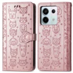 Cat and Dog Embossed Leather Phone Case, For Xiaomi Redmi Note 13 Pro, For Xiaomi Redmi K60 Ultra - Image 3