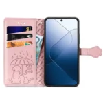Cat and Dog Embossed Leather Phone Case, For Xiaomi 14, For Xiaomi Redmi Note 13 - Image 4
