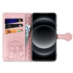 Cat and Dog Embossed Leather Phone Case, For Xiaomi 14 Ultra, For  Xiaomi 14 Pro - Image 4