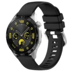 Liquid Glossy Silver Buckle Silicone Watch Band